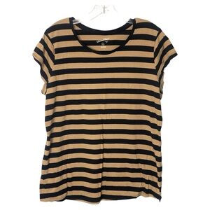 Universal Thread Black and Tan Striped Tee